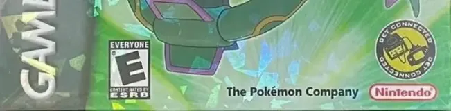Pokémon Emerald Version, the ESRB box on its front