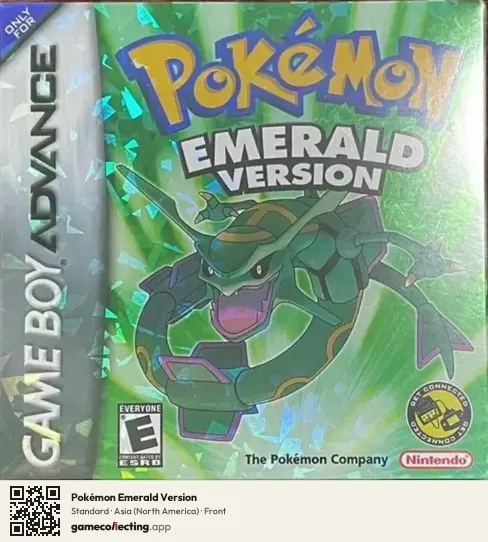 Pokémon Emerald Version Game Boy Advance, North America box front