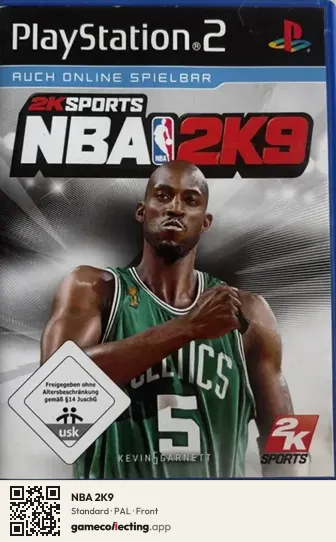 NBA 2K9 PlayStation 2, PAL box front