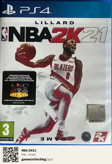 NBA 2K21 PlayStation 4, PAL box front