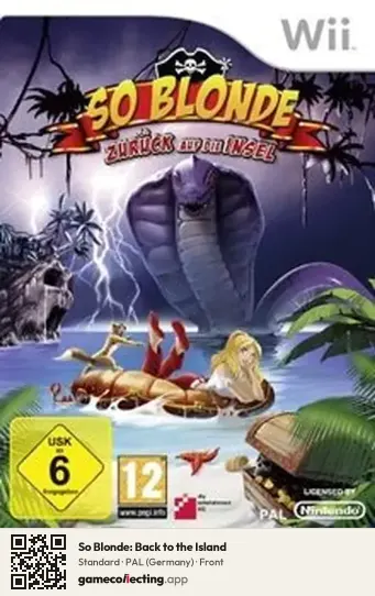 So Blonde: Back to the Island Nintendo Wii, Germany box front