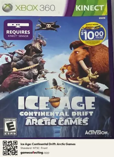 Ice Age: Continental Drift: Arctic Games Xbox 360, NTSC box front