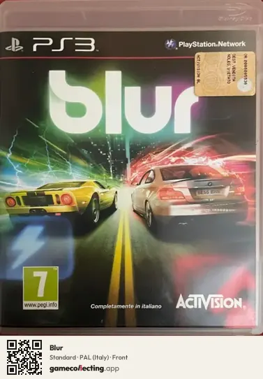Blur PlayStation 3, Italy box front