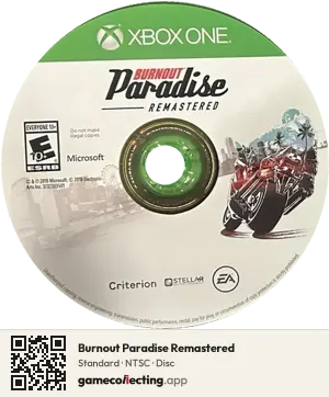 Burnout Paradise Remastered Xbox One, NTSC disc