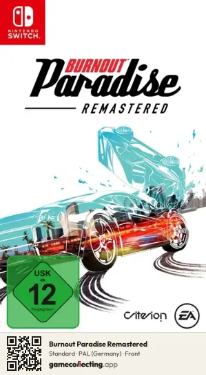 Burnout Paradise Remastered Nintendo Switch, Germany box front