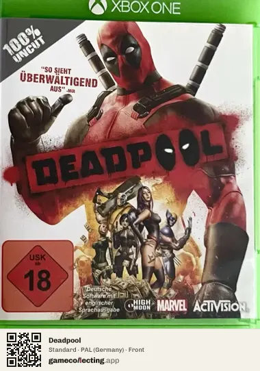 Deadpool Xbox One, Germany box front