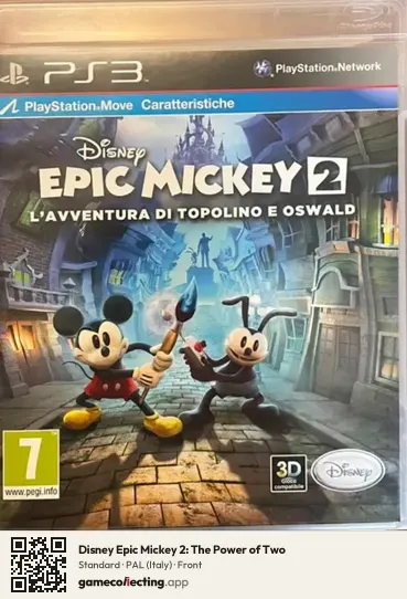 Disney Epic Mickey 2: The Power of Two PlayStation 3, Italy box front
