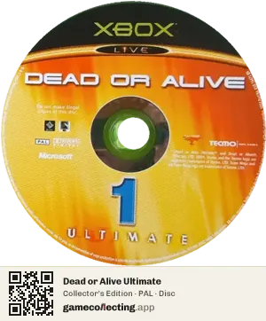 Dead or Alive Ultimate Xbox, PAL disc