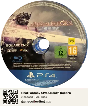 Final Fantasy XIV: A Realm Reborn PlayStation 4, PAL disc