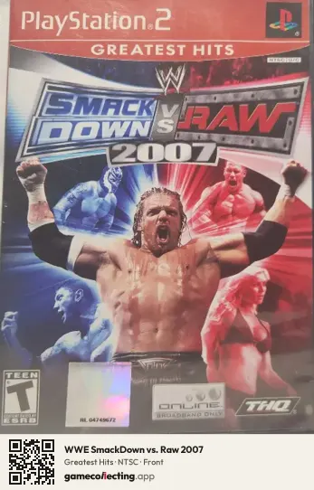 WWE SmackDown vs. Raw 2007 PlayStation 2, NTSC box front