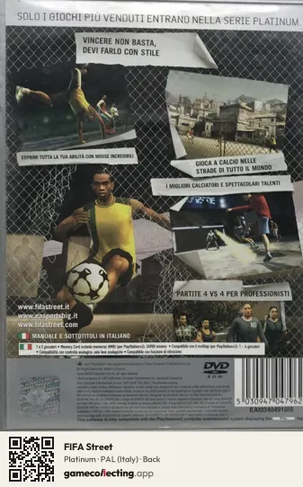 FIFA Street PlayStation 2, Italy box back