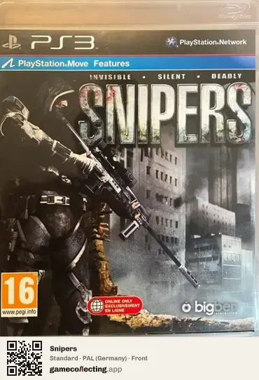 Snipers PlayStation 3, Germany box front