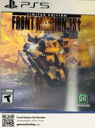 Front Mission 1st: Remake PlayStation 5, NTSC box front