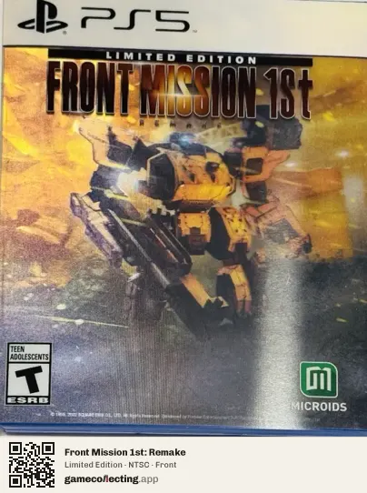 Front Mission 1st: Remake PlayStation 5, NTSC box front