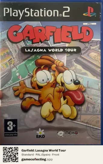 Garfield: Lasagna World Tour PlayStation 2, Spain box front
