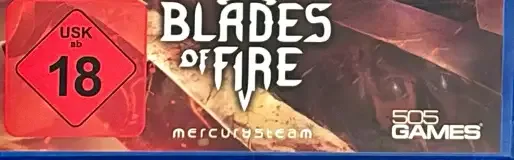 Blades of Fire, the USK square on its front