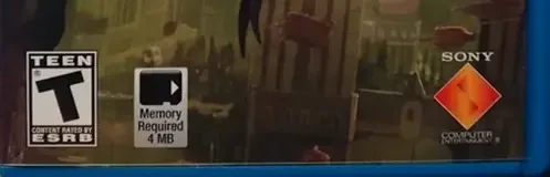 Gravity Rush, the ESRB box on its front