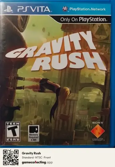 Gravity Rush PlayStation Vita, NTSC box front