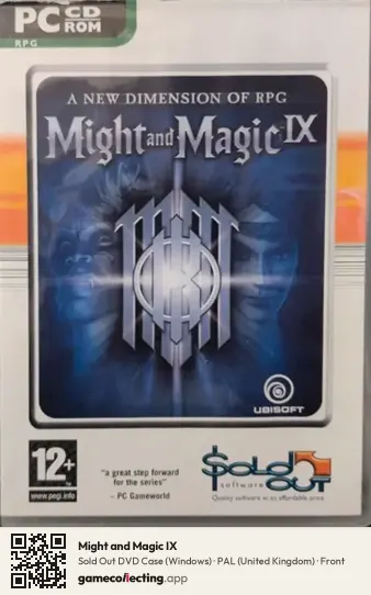 Might and Magic IX Computer, United Kingdom box front