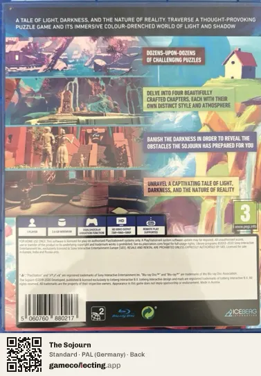 The Sojourn PlayStation 4, Germany box back