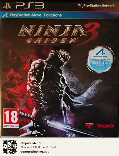 Ninja Gaiden 3 PlayStation 3, France box front