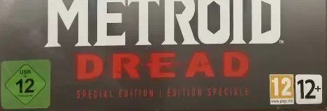 Metroid Dread, the USK square on its front