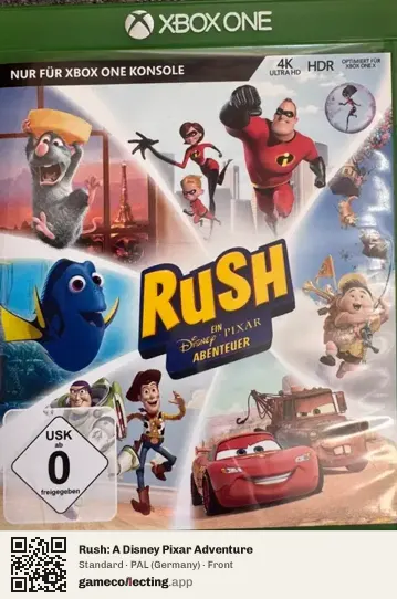 Rush: A Disney Pixar Adventure Xbox One, Germany box front