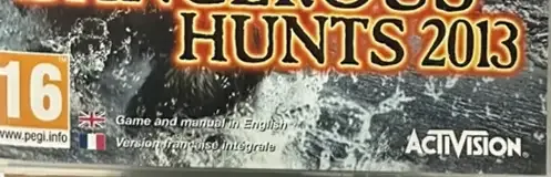 Cabela's Dangerous Hunts 2013, the PEGI square on its front