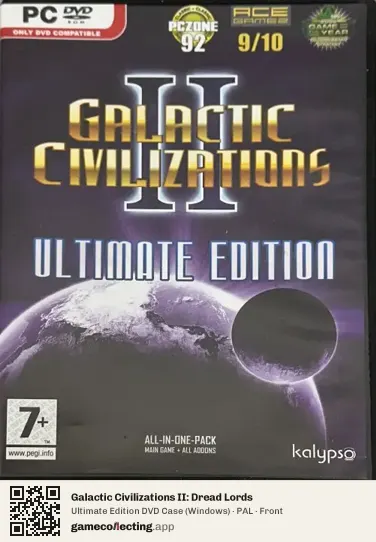 Galactic Civilizations II: Dread Lords Computer, PAL box front