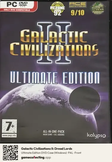 Galactic Civilizations II: Dread Lords Computer, PAL box front