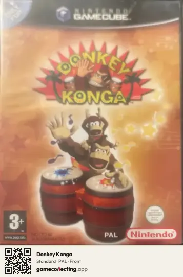 Donkey Konga Nintendo GameCube, PAL box front