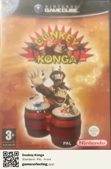 Donkey Konga Nintendo GameCube, PAL box front