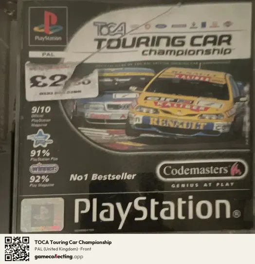 TOCA Touring Car Championship PlayStation, United Kingdom box front