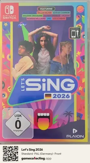 Let's Sing 2026 Nintendo Switch, Germany box front