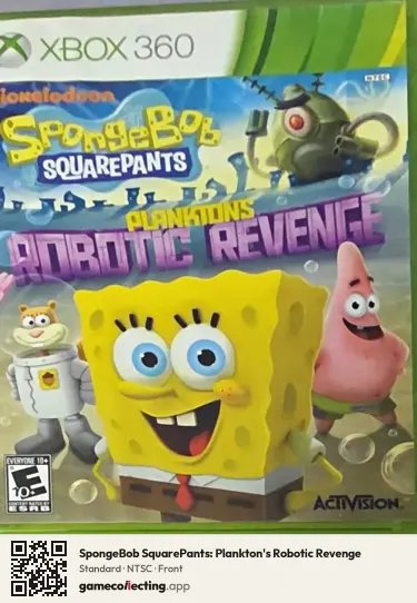 SpongeBob SquarePants: Plankton's Robotic Revenge Xbox 360, NTSC box front