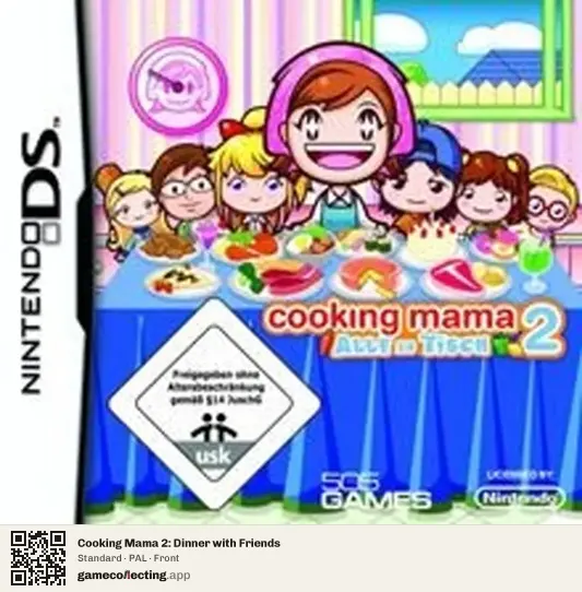 Cooking Mama 2: Dinner with Friends Nintendo DS, PAL box front
