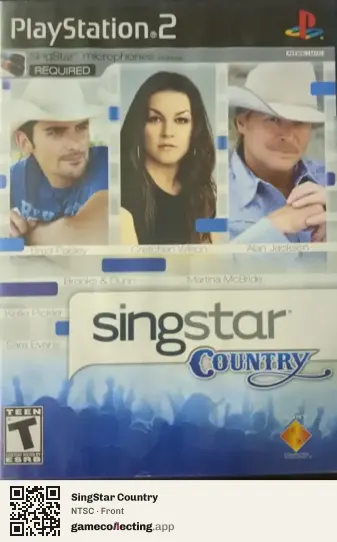 SingStar Country PlayStation 2, NTSC box front