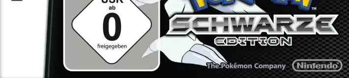 Pokémon Black Version, the USK square on its front