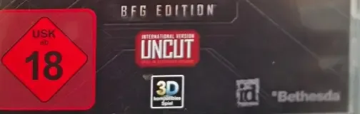 Doom 3: BFG Edition, the USK square on its front