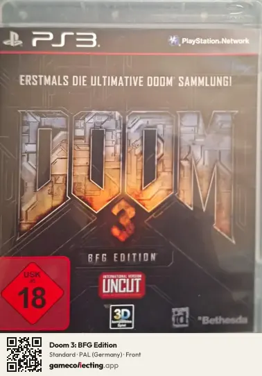 Doom 3: BFG Edition PlayStation 3, Germany box front