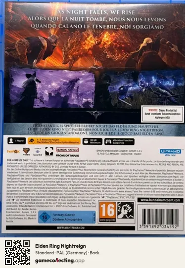 Elden Ring Nightreign PlayStation 5, Germany box back