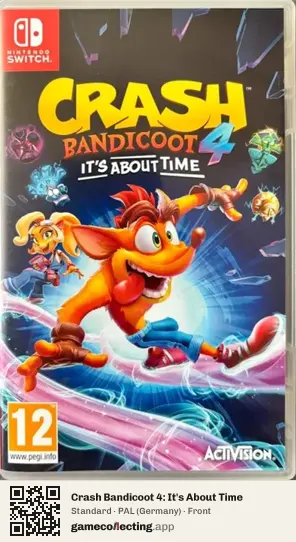 Crash Bandicoot 4: It's About Time Nintendo Switch, Germany box front