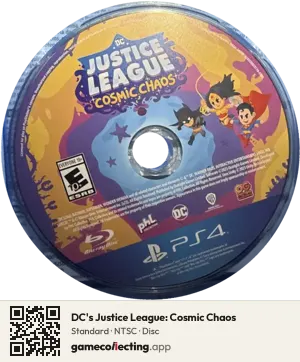 DC's Justice League: Cosmic Chaos PlayStation 4, NTSC disc