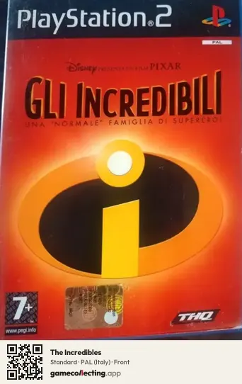 The Incredibles PlayStation 2, Italy box front