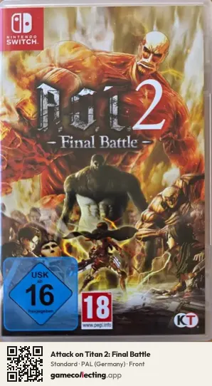 Attack on Titan 2: Final Battle Nintendo Switch, Germany box front