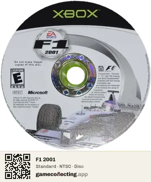 F1 2001 Xbox, NTSC disc