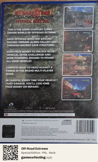 Off-Road Extreme PlayStation 2, PAL box back