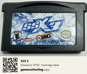 SSX 3 Game Boy Advance, NTSC cartridge label