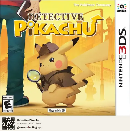 Detective Pikachu Nintendo 3DS, NTSC box front