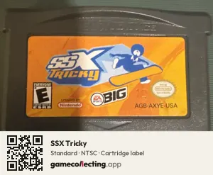 SSX Tricky Game Boy Advance, NTSC cartridge label